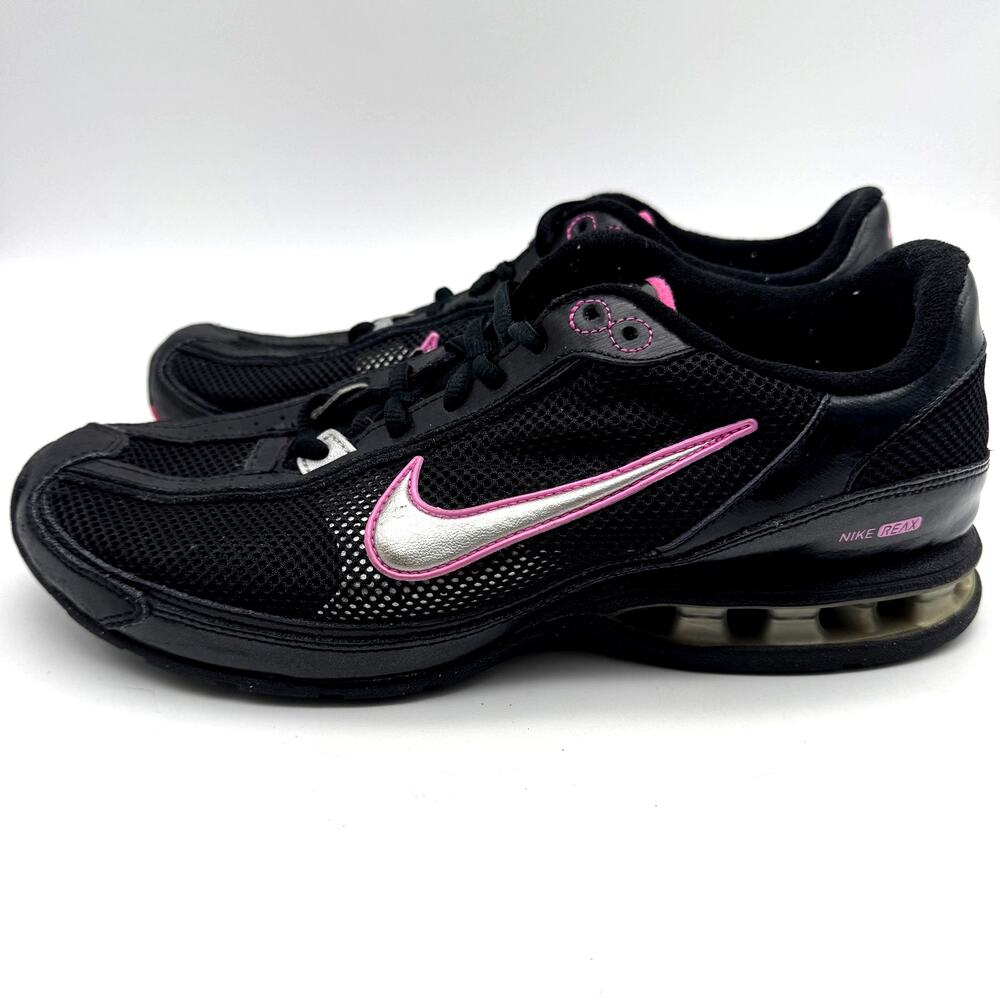 Nike Reax Revolution Running Shoes Womens 10 Black Pink Sneakers